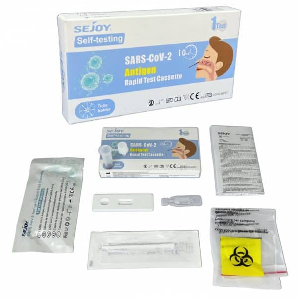 Sejoy SARS-CoV-2 Antigen Schnelltest-Kassette Beipackzettel, 1 Test